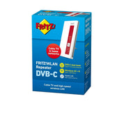 AVM FRITZ!WLAN Repeater DVB-C (Dual-Tuner für Kabel-TV (DVB-C), WLAN AC + N bis zu 1.300 MBit/s (5 GHz) + 450MBit/s (2,4 GHz)), weiß, deutschsprachige Version